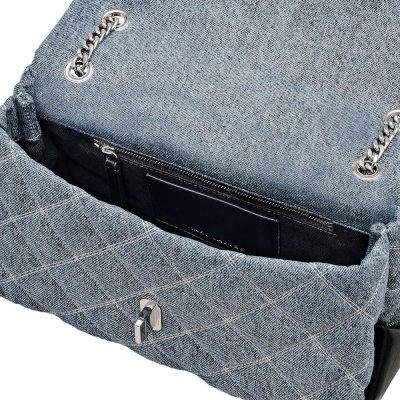 THE QUILTED DENIM DUAL CONVERTIBLE SHOULDER BAG